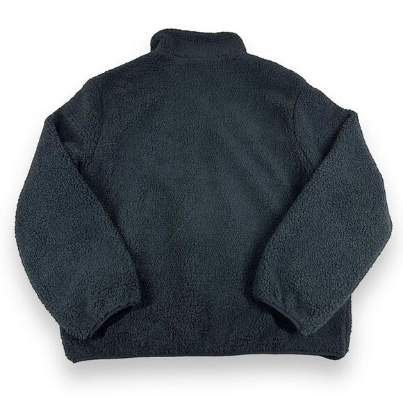 INC International Concepts Sherpa Jacket Mens Size Large L Black Full Zip Fleece - Picture 4 of 12